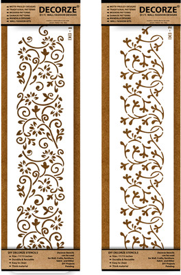 Decorze DB-01-02 PAINTING Stencil(Pack of 2, PLANE)