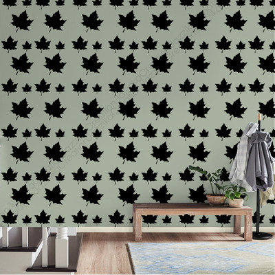 JAZZIKA Wall Stencils Pack of 1 (Size- 16X24 Inch) Theme- Maple Leaf DIY Reusable Design Pattern Style Under-199 Wall Arts Home Decor Stencil(Pack of 1, Stencil for wall painting)