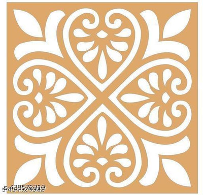 Vegansoul Rangoli Design Stencils for Wall Painting for Home Wall Decoration Size 8X8 Inch Wall Decore Stencil(Pack of 1, wall stencils)