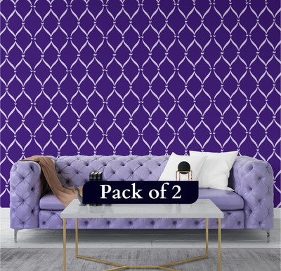 StenCart Modern Wall Design Stencils for Wall Painting Pack of 2 Ribbon Lattice Stencil for Home Wall Decoration (16x24 inch)–Suitable for Room Decor,Ceiling and Floors Stencil(Pack of 2, Ribbon Lattice) StenCart Modern Wall Design Stencils for Wall Painting Pack of 2 Ribbon Lattice Stencil for Home Wall Decoration (16x24 inch)–Suitable for Room Decor,Ceiling and Floors Stencil(Pack of 2, Ribbon Lattice)