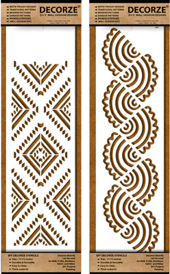 Decorze DB-59-60 PAINTING Stencil(Pack of 1, SOLID)