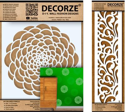 Decorze DFS-18-DB-18 Stencils Stencil(Pack of 1, Solid)