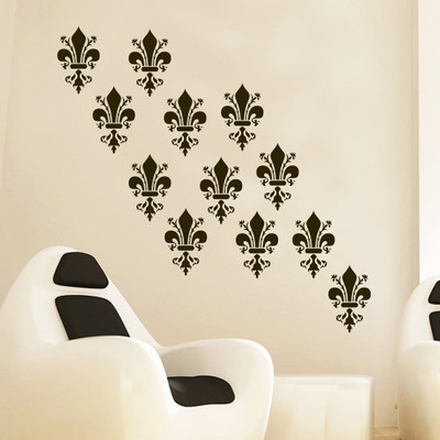 Arhat Stencils Glossy PVC ASR-E627 Beautiful Damask Motiff- Reusable Wall decor- (Size:-8X11 INCHES) Stencil(Pack of 1, wall art)