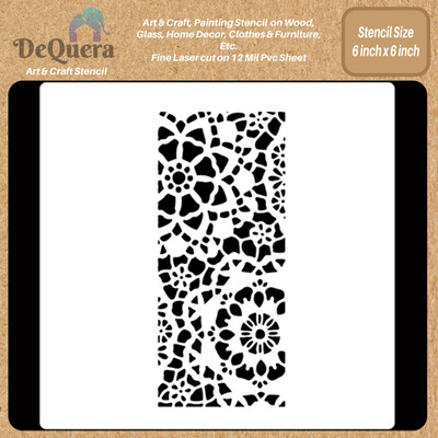 DEQUERA DeQuera Floral Pattern Stencil for Painting on Wood Reusable - Doily Background Stencil- Flourish Stencils for Furniture Painting - Slimline Stencils for Fabric Modern Craft Stencil Stencil(Pack of 1, Modern Style) DEQUERA DeQuera Floral Pattern Stencil for Painting on Wood Reusable - Doily Background Stencil- Flourish Stencils for Furniture Painting - Slimline Stencils for Fabric Modern Craft Stencil Stencil(Pack of 1, Modern Style)