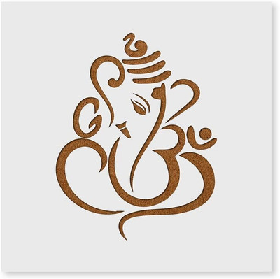 RaniPari Ganesh Craft Stencil for Art and Painting Small Size 6x6 inch Ganesh Craft Stencil wall Stencil(Pack of 1, Ganesh Craft Stencil)
