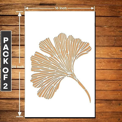 JAZZIKA Wall Stencils (Size :- 16 X 24 Inch) PATTERN- Grasp Design Ideal For Paintings Home Wall Decor Stencil(Pack of 2, Stencil for wall painting)