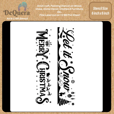 DEQUERA DeQuera Word Stencils for Christmas - Merry Christmas and Let it Snow - Christma s Stencils Combo - Merry Christmas Stencils for Craft - Snow Stencils for Wall P Modern Craft Stencil Stencil(Pack of 1, Modern Style) DEQUERA DeQuera Word Stencils for Christmas - Merry Christmas and Let it Snow - Christma s Stencils Combo - Merry Christmas Stencils for Craft - Snow Stencils for Wall P Modern Craft Stencil Stencil(Pack of 1, Modern Style)