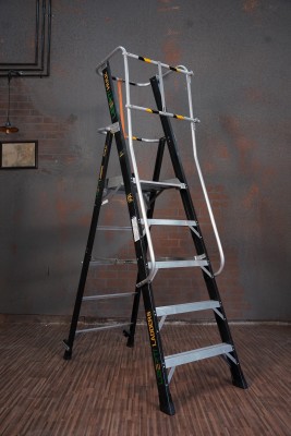 LIBERTI Liberti FRP 5 Feet Hulk Ladder (P5405H) FRP Ladder(With Platform, Hand Rail)