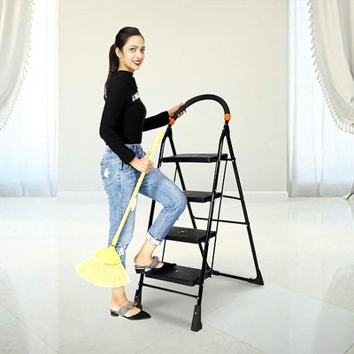 Whiteshelle Steel Ladder(With Platform, Hand Rail)