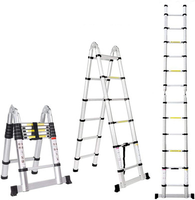 Flipkart Perfect Homes ®1.9M+1.9M/3.8M/12.5FT,A-Frame Telescopic Portable Folding for Outdoor&Household Aluminium Ladder