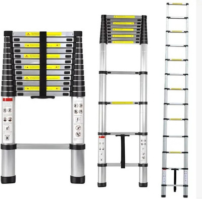 Smarty 13 Feet Portable Lightweight Compact Ultra Stable 3.8 Meter Telescopic Aluminium Ladder
