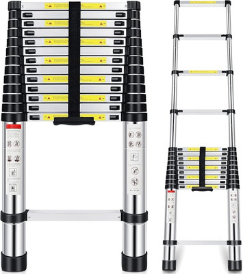 Smarty 16.5 Feet Portable Lightweight Adjustable Compact 5 Meter Home Outdor Telescopic Aluminium Ladder