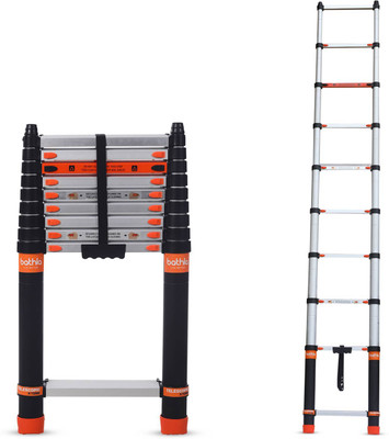 Bathla 9.5ft Telescopic Ladder | 2-Year Warranty | Made in India (10 Step - 2.9 mtr) Aluminium Ladder