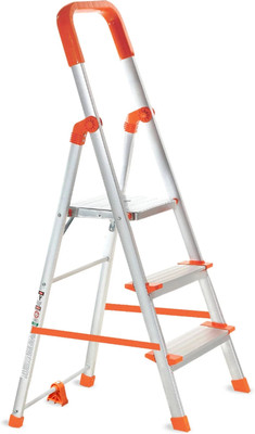 ProHome 3 Steps With Anti Slip Shoes Aluminium Ladder(With Platform)