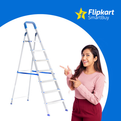 Flipkart SmartBuy 7 Step Hybrid Heavy Duty Foldable Aluminium Ladder(With Platform, Hand Rail, Tool Tray)