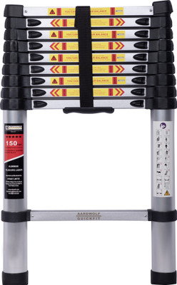 Aardwolf Quickfit Heavy Duty Aluminium Telescopic Extension Ladder 9.5 (Ft) Aluminium Ladder