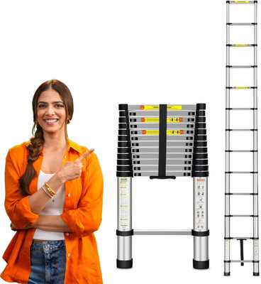 ProHome Multi-Purpose Telescopic Ladder – (3.8M/12.5FT) Extendable Aluminum Ladder Aluminium Ladder