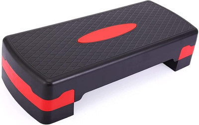 Fit Carve Aerobic Stepper For Exercise At Home With 3 Height Adjustments Max Weight 250 Kg Stepper(Red, Black)