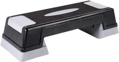 IRIS Fitness Workout Deck with 3 Level Adjustable Riser & Non Slip Textured Surface Stepper(Black, Grey)