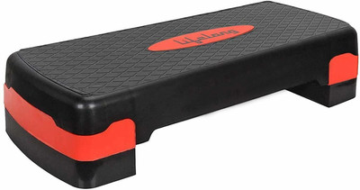 Lifelong Premium Aerobic Stepper For Exercise With Adjustable Height, Anti-Skid Surface Stepper(Red, Black)