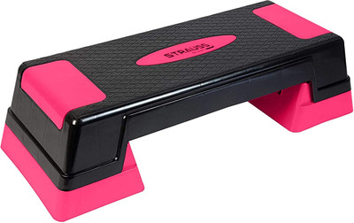 Strauss High Rise Aerobic Stepper Stepper(Black, Pink)