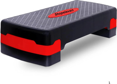Shopeleven 2 Level Adjustable Aerobic Exercise Stepper Non-Slip Textured Surface Workout Stepper(Multicolor)
