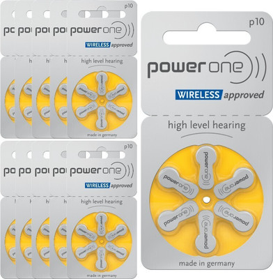 Power one P10 Hearing Aid Batteries 1.45V 7 patta pack of 42 batteries p10 hearing aid battery Stethoscope Case(Silver)