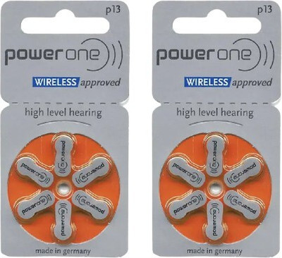 Power one P13 Hearing Aid Battery (6X2 strip) 12 Cells Hearing Aid Battery Stethoscope Case(Silver)