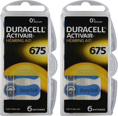 DURACELL Hearing Aid Batteries size 675 | DU675 Hearing Aid  (Pack of 12)  Battery(Pack of 12)