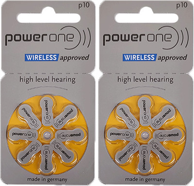 Power one Size 10 Hearing Aid (2 Strip of 8 Batteries)  Battery(Pack of 16)
