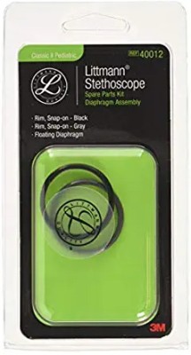 Littmann 3M Stethoscope Spare Parts Kit, Classic II Pediatric Diaphragm Assembly, 40012 Stethoscope Case(Black)