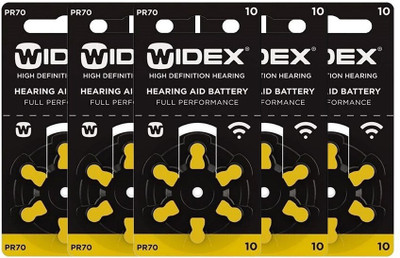 Widex Hearing Aid Battery-Size 10-Pack of 30 Batteries -5 Strips 28001600000 Stethoscope Case(Yellow)
