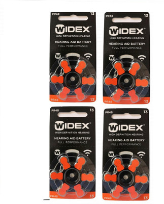 Widex hearing aid battery Size 13 (4 Packets= 24 Batteries) hearingaidbattery-Size13-24battery Stethoscope Case(Red)