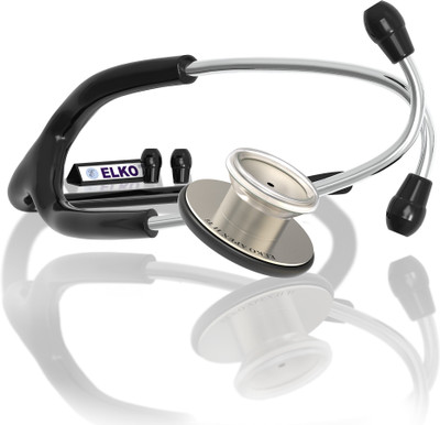 ELKO EL-230 APEX II Ti Titanium Dual Head Acoustic Stethoscope(Black)