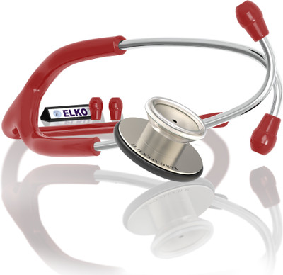 ELKO EL-230 APEX II Ti Titanium Dual Head Acoustic Stethoscope(Red)