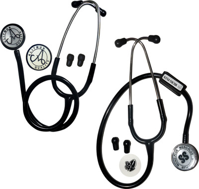 ETHIGEN Classic AL Stetho With MicroPlus Stetho For Doctors & Medical Students. Acoustic Stethoscope(Black)