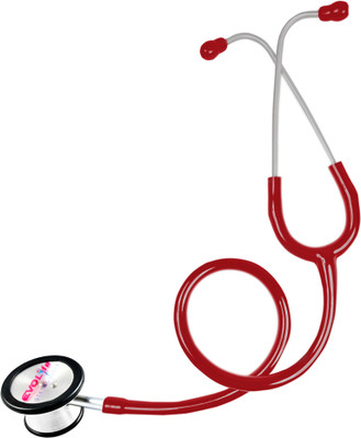 Evolife PEDIATRIC-NEO-NATAL-SS Stethoscope-Comfortable Design and Clear Sound Acoustic Stethoscope(Red)