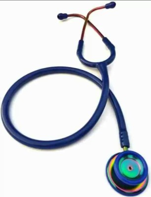 Mr Ji Rainbow Acoustic Stethoscope 'Blue U-Shaped Double Lumen Tube | For Doctors U-Type Stethoscope(Blue)