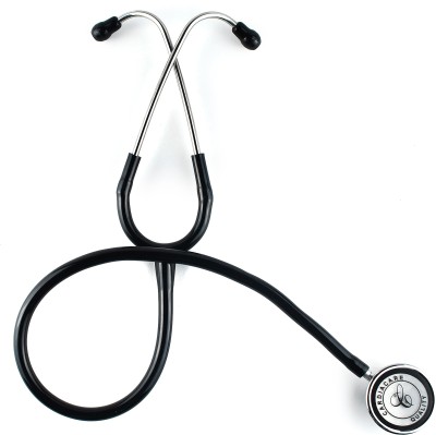 Dishan Diamond Acoustic With Golden Ring on Chestpiece for Professional & Medical Use Manual Stethoscope(Black)