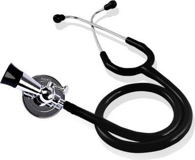 Evolife Stainless Steel Doctor & Medical Student Professonal Use H.Das Fethoscope Manual Stethoscope(Black)