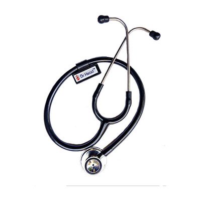 Dr. Head Black Super Deluxe Aluminium Stethoscope For All Stethoscope Cardiology Stethoscope(Black)