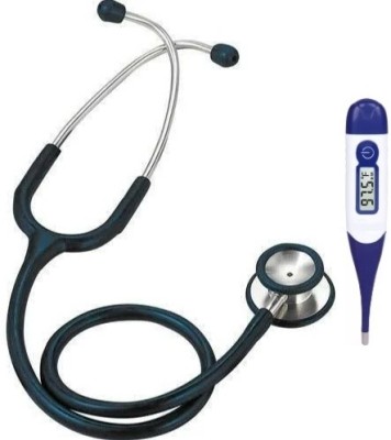 RnB Diamond GoldRing Stethoscope & Digital Thermometer for Doctor Nursing Students Acoustic Stethoscope(Black)