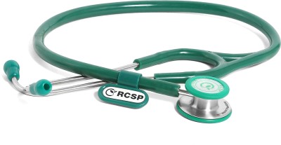 RCSP Super Deluxe III Cardiology Dual Head Stethoscope for doctors and medical students Cardiology Acoustic Stethoscope(Green)