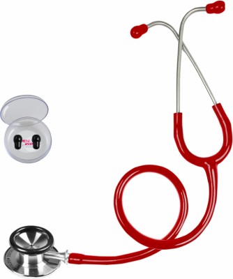 Evolife Ex-II Single Dual Head Chest Piece Stethoscope With Y-Tube Cardiology Acoustic Stethoscope(Red)