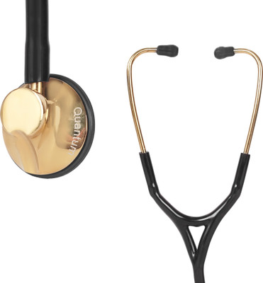 Fine One QUANTUM Brass–Stainless Steel Chest-Piece Stethoscope (44mm, PVD Coated) Frame Acoustic Stethoscope(Black)