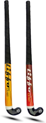 Liffo Hockey Sticks for Men Women Practice and Beginner Level Pack of 2 Hockey Stick - 91.44 cm(Red, Yellow)