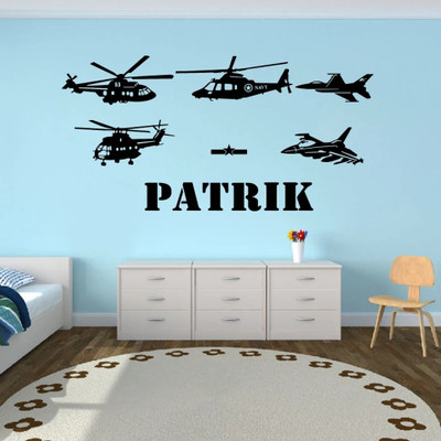 Xskin 100 cm Custom Name Aircraft Plane Military Self Adhesive Sticker(Pack of 1)