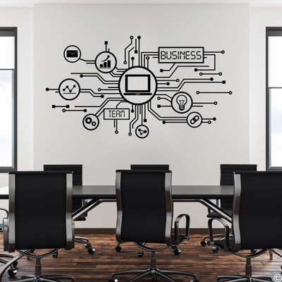 SnappyVinyl 65 cm Circuit Board Technology Business Office Self Adhesive Sticker(Pack of 1)