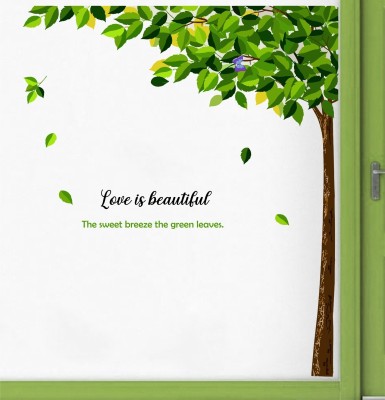 Flipkart SmartBuy 70 cm Green Leaves Tree Self Adhesive Sticker(Pack of 1)