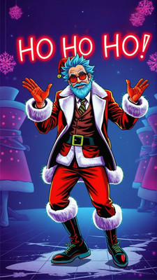 swaroopa 16.5 inch Christmas and Santa A3 size non tearable sticker Self Adhesive Sticker(Pack of 1)